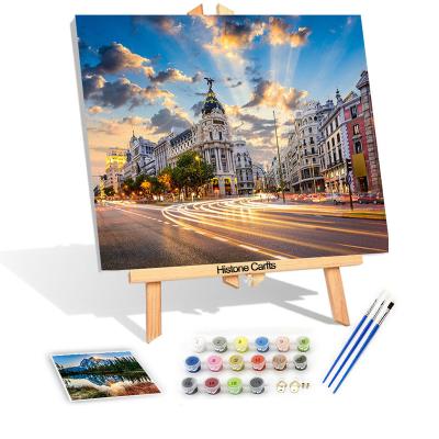 China New Classical/Postmodern Pictures By Number City Landscape For Adult Gift DIY Oil Painting By Number Art Pictures By Number Kits Home Decor for sale