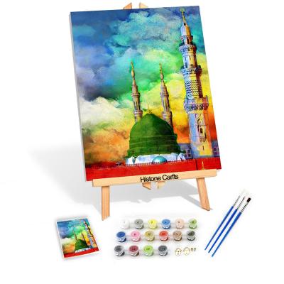 China DIY Digital Art Oil Paint By Number Classical Religious Painting On Canvas Islamic Painting Art for sale