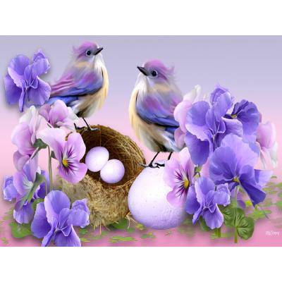 China New Classic/Postmodern Animal Mosaic 5D Art Picture Interior Decoration Gift Cross Stitch Embroidery Diamond Painting Bird Rhinestone Set for sale