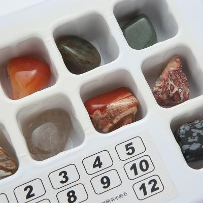 China Color Changing Crystal Gem Ore Box Gemstone Beads Natural With 12 Kinds Of Materials Rock Rough Specimens Geological Teaching for sale