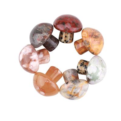 China China Natural Rock All Kinds Of Gemstone Carving Crafts Crystal Mushrooms For Home Decoration for sale