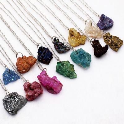 China CLASSIC Wholesale Natural Agate Necklace Crystal Tooth Original Stone Dazzling Diy Irregular Pendant for sale