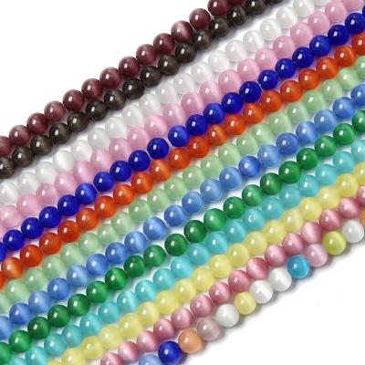 China Fashional Souvenir Gifts Wholesale 4Mm-12Mm Loose Round Natural Cracked Bead Strand Agate Stone Beads For Jewelry Making for sale