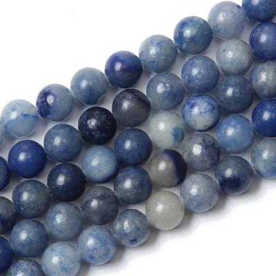 China Fashional Natural Stone Blue Aventurine Keepsake Gifts Around Loose Beads 6 Pick Size 8 10 12mm For Jewelry Making for sale