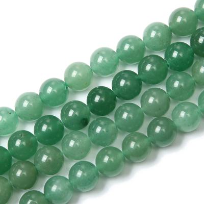 China Fashional Keepsake Gifts Wholesale Aventurine Semi-precious Stone Beads Natural Green Round Bead Aventurine Loose Beads for sale