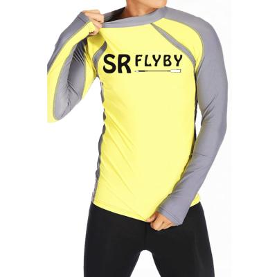 China Long& Short Sleeve Men's Long Sleeve Sun Protection Splice Rashguard Swim Shirt for sale