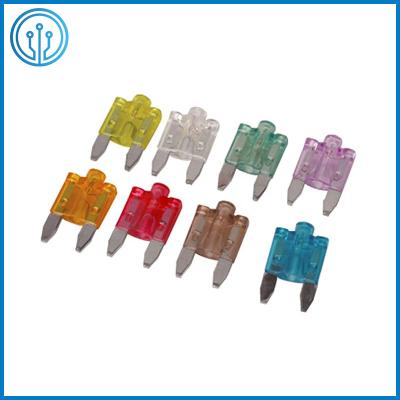 China ISO 8820 LED Indicator Multi Color PA66 Auto Blade Fuses Tan Mini 30 Amp Car Fuse for sale