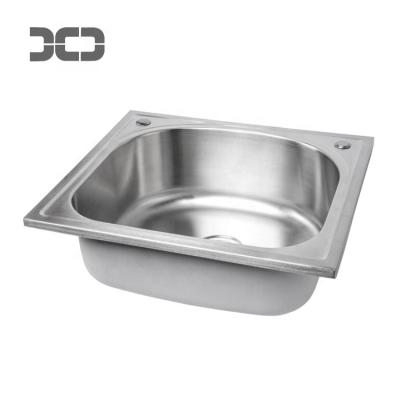 China Without Faucet XHHL Single Bowl Above Counter Mount Stainless Steel Sink 6356A for sale