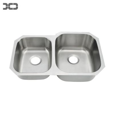 China Without Faucet cUPC Press Sink Stainless Steel Undermount Sink 40/60 Double Bowl Kitchen Sinks for sale