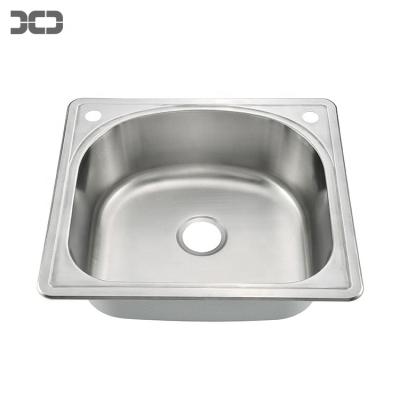 China Faucet OEM Sink Factory cUPC Free 25 Inch Topmount Single Bowl 18 Gauge Stainless Steel Kitchen Sink for sale