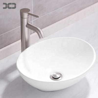 China Modern White Porcelain Vessel Wash Basin Sink Vanity Bathroom Ceramic Sink for sale