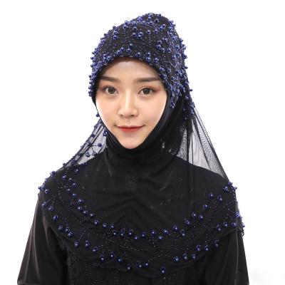 China Other spot wholesale/OEM beaded islamic women's handmade scarf dropshipping/Muslim headscarf for sale