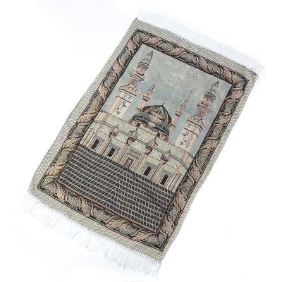 China Wholesale Islam Dropshipping/Stain/OEM New Cotton Islamic Worship Blanket Al Aqsa Mosque Yarn Graphics Muslim Prayer Blanket for sale