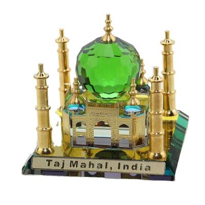 China Dropshipping Muslim Specifications/Table Ornaments HOT Gift 8*8*7cm Crystal Glass Models Spot Wholesale/OEM Eid Taj Mahal Muslim for sale