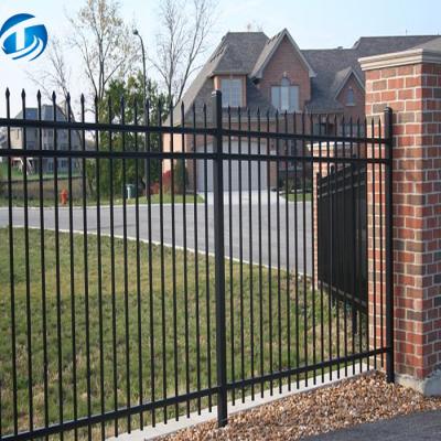 China Easily Assembled Decorative Security Ornamental Galvanized Steel Wrought Iron Fence for sale