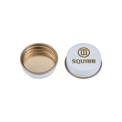 China Taiwan 28mm Metal Screw Caps Pilfer Proof Lid for Pharmaceutical for sale