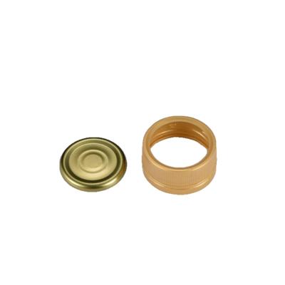 China Pilfer Proof Aluminum Glass Bottle Gold Aluminum Cap Cap for sale