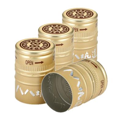 China Pilfer-proof aluminum ropp cap with tin foil coating aluminum ropp cap with tape coating for sale