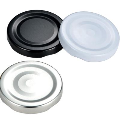 China 58mm Safety Button Lids Metal Hook Pilfer Proof Cap For Glass Jar for sale