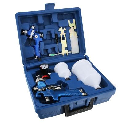 China GEYE air spray gun case hvlp spray gun kit H827P H2000P primer paint/varnish set plastic box for sale