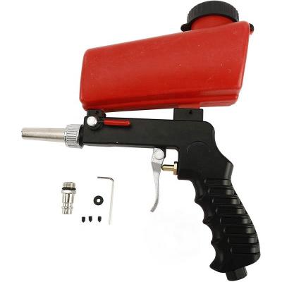 China Air Compressor Capacity Need Larger Than 110L 90psi Portable Sandblasting Gun Pneumatic Adjustable Gravity Sand Blaster Small Air Blast Set for sale