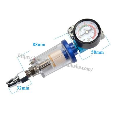 China Water Trap Filter Scratch Spray Gun Air Regulator Built-in Measure & Tool 1/4