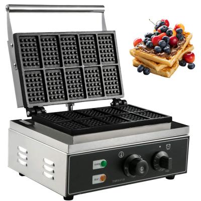 China Household OEM Waffle Maker Waffle Maker Ten Pcs Square Waffle Stainless Steel Iron Cost for sale