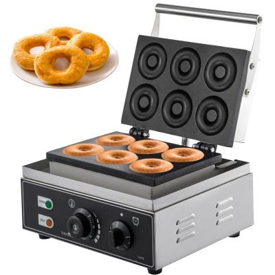 China 6pcs Adjustable Electric Home Use Waffle Maker Waffle Maker OEM Thermostat Thermostat Breakfast Donut Making Machine 6 Holes for sale