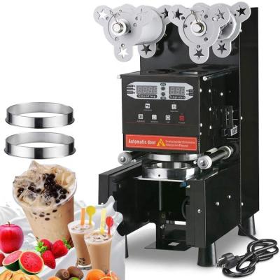 China Fully Automatic Food Bubble Tea Cup Machine Cup Sealer Milk Tea Sealing Machine Take Out Paper Cup Plastic Sealer Assortment for sale