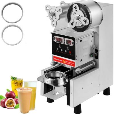 China Fully Automatic Food Stainless Steel Bubble Milk Tea Cup Sealing Machine Coffee Cup Sealer Paper/Plastic Cup Use for sale