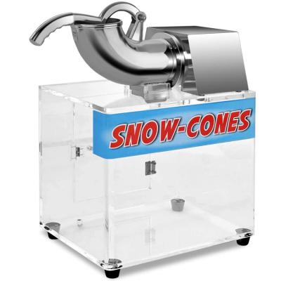 China Outdoor Cone Smoothy Ice Maker Ice Crusher Ice Machine Cone Snow Box Acrylic Ice Shaver for sale