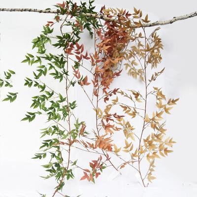 China Seems Realistic and Elegant Artificial Nandina Leaves Garland 1.7m Door Garland Hanger Holiday Decoration for sale