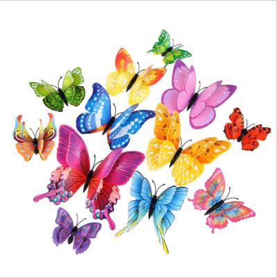 China Art Decor 3D Events Wedding Decoration Butterfly Sticker For Artificial Plants for sale