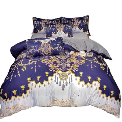 China Modern Chinese Luxury Folded Bedding Set Microfiber 4pcs Bedding Sets Wholesale for sale