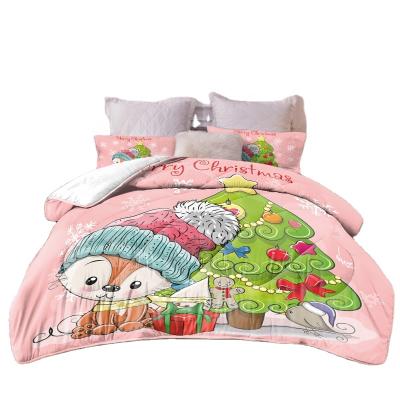 China King Quilt Comforter Set Cartoon Girls Designer Comforter Sets Home Hotel Pink Folded Fox for sale