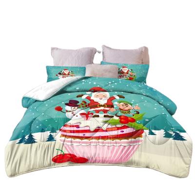 China Buy Designers Folded Comforter Sets Queen Bed Luxury Comforter Set Christmas Green Red Purple for sale