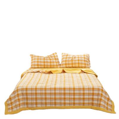 China High Quality Adult Yellow Washed Home Cotton Kids Summer Comforter Comforter Bed Set For Twin for sale