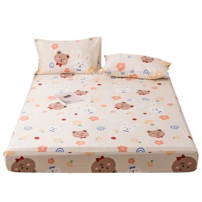 China Lovely Bear Fitted Sheet Kids Single Queen Elastic King Full Bed Sheet Customized for sale