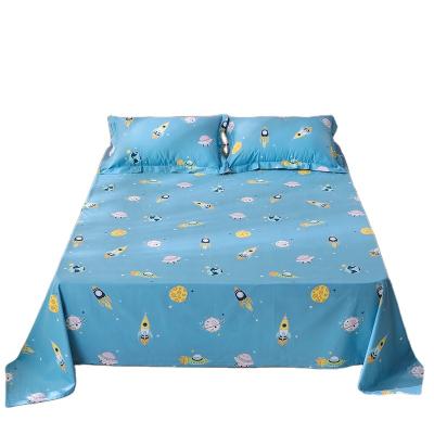 China Twill Single Sheets Boy Kids Double Sheets Wholesale Cartoon Spaceship for sale