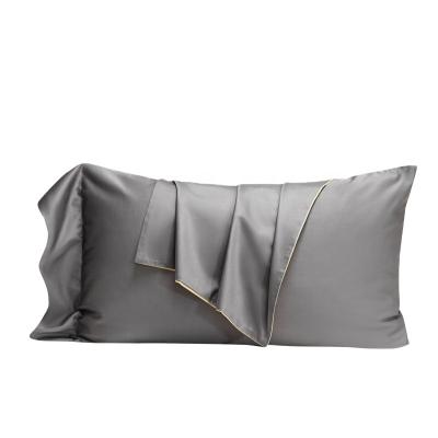 China Wholesale Anti-Static Pillow Case High Quality 100S Cotton Solid Color Christmas Pillow Cases Pink Gray for sale