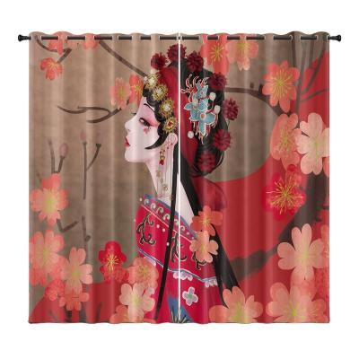 China Blackout Outlet Modern Black Curtain Luxury 3d Custom Printed Cheap Curtains For Windows Wall for sale