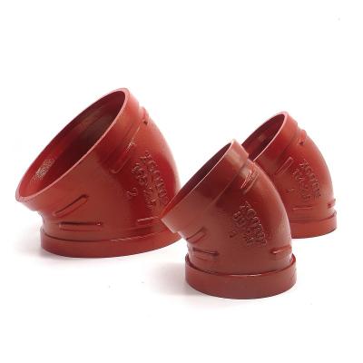 China Fire Fighting Svstem and Other Fields Fire Fighting Ductile Iron Cross Pipe Fittings Grooved Iron Cast Pipe Fitting for sale