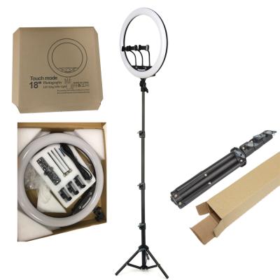 China PORTABLE Professional Selfie Ring Light For Makeup Tripod 18 Led Ring Light for sale