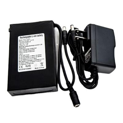 China Toys Small 12 Volt Li-Ion Battery Rechargeable 12V 5500mAh Li-ion Lithium Battery Pack For CCTV Camera Led Lights for sale