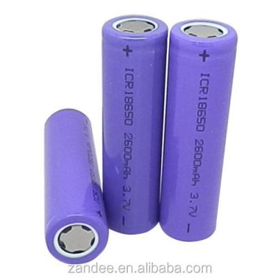 China Cheaper price toys li-ion 3.7v 18650 rechargeable battery 3C/5C in 1500mah 1800mah 2000mah 2200mah 2400mah 2600mah for sale