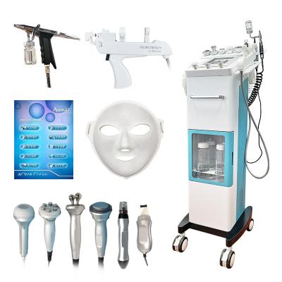 China Hot Selling Exfoliators 10 in 1 Multifunctional RF Facial Cleansing Skin Care Peeling Hydra Dermabrasion Machine for sale