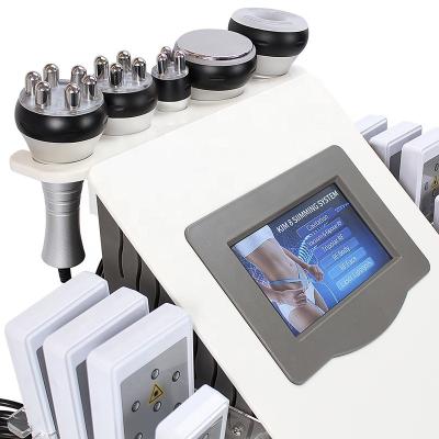 China Weight Loss Factory Ultrasound 6 in 1 Multipolar Cavitation RF Lipo Laser Vacuum Anti Aging Skin Tightening Weight Loss Machine for sale