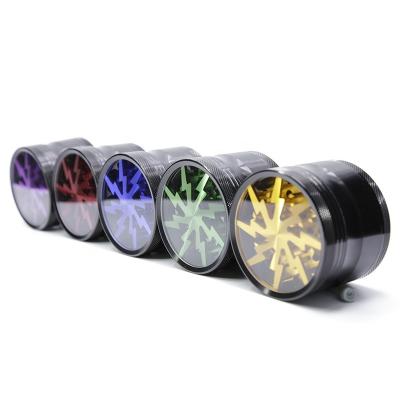 China Wholesale Colorful 63mm Herb Aluminum Alloy Weed Grinding Grinder Tobacco Weed Herb Grinders Accessories Herbal Tobacco Smoking 4 Parts for sale