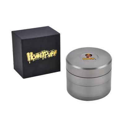 China Grinding Black and Sliver Herb Smoke Weed Grinders Machine Herb Factory Custom Metal Herb Tobacco Weed Grinder 63MM Aluminum Alloy for sale