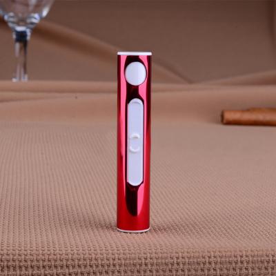 China Metal Mini USB Lighters Rechargeable Windproof Slim Electric Lighter Flameless for sale